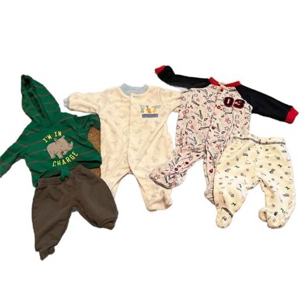 Bundle of 5 piece Baby Boy Newborn Collection Variety # S410
